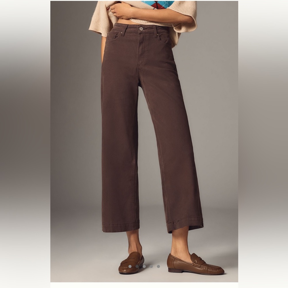 Paige Anessa High Rise Crop Wide Leg Jean